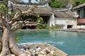 Chinese traditional Chinese merchant house in Bangkok. Swimming pool