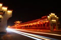 Chinese traditional corridor on the bridge Royalty Free Stock Photo