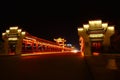 Chinese traditional corridor on the bridge Royalty Free Stock Photo