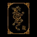 Chinese traditional dragon. Golden dragon and dragon symbol. Symbol of China.