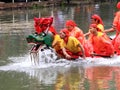 Chinese traditional festival, Dragon Boat Festival dragon boat will win emphasizes