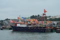 Chinese traditional flag boat