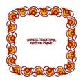 Chinese traditional floral pattern frame for text. Royalty Free Stock Photo