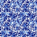 Chinese traditional floral texture. Blue and white seamless pattern.