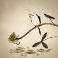 Chinese traditional ink painting Royalty Free Stock Photo