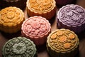 Chinese traditional mooncakes for Mid-Autumn