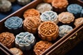 Chinese traditional mooncakes for Mid-Autumn