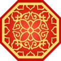 Chinese Traditional Octagon Pattern, Lucky, Fortune Royalty Free Stock Photo