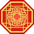 Chinese Traditional Octagon Pattern, Lucky, Fortune