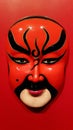 Chinese Traditional Opera Mask on red background Royalty Free Stock Photo