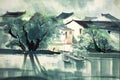 Chinese traditional painting Royalty Free Stock Photo