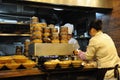 Chinese traditional restaurant interior Royalty Free Stock Photo