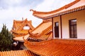Chinese traditional roofs against the sky. Royalty Free Stock Photo