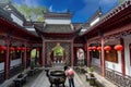 chinese traditional style buildings in Wuhan city hubei province