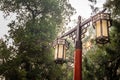 Chinese traditional style garden lamp Royalty Free Stock Photo