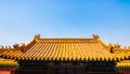 Chinese traditional style roof decorations, the roof from building at The Summer Palace in Beijing, China