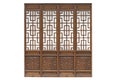 Chinese traditional style wooden door on isolated white background Royalty Free Stock Photo