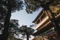 Chinese traditional architecture, Chinese roof top design in Beijing Royalty Free Stock Photo