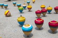 China, traditional toys, wood top, child play