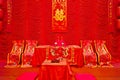 Chinese traditional wedding setting