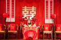 Chinese traditional wedding setting