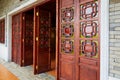 Asian Chinese wooden door wood gate of classic house