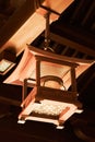 Chinese traditional wooden lamp at the celling