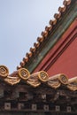 Chinese traditional Yellow glazed tile in the Imperial Palace