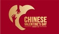 Chinese Valentineâs Day background template. Holiday concept. background, banner, placard
