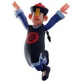 Chinese Vampire 3D Cartoon Picture with happy jumping movement