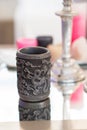 Chinese vase on coffee table Royalty Free Stock Photo