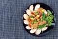 Chinese Vegetable festival food as fried cashews nut and ginkgo with mixed vegetables, 