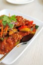 Chinese vegetarian sweet and sour pork