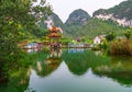 Chinese village, Karst mountain landscape