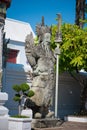 Chinese Warrior Sculpture in The Phra Chettuphon Wimon Mangkhalaram Wat pho