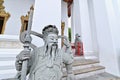 Chinese Warrior Stone Statue at Wat Pho or Temple of the Reclining Buddha Royalty Free Stock Photo