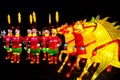 Chinese warriors and horses lanterns