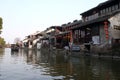 Chinese water village Xitang in Zhejiang Province, China Royalty Free Stock Photo