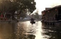 Chinese water village Xitang in Zhejiang Province, China Royalty Free Stock Photo