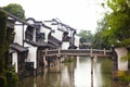 The Chinese watery town buildings Royalty Free Stock Photo