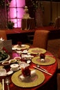 Chinese wedding table setting