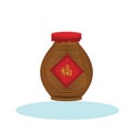 chinese wine jar. Vector illustration decorative design Royalty Free Stock Photo