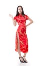 Chinese woman dress traditional cheongsam