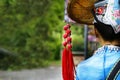 Chinese woman with ethnic minorities costume