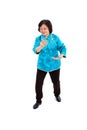 Chinese Woman performs Tai Chi Royalty Free Stock Photo