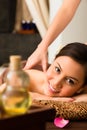 Chinese Woman at wellness massage with essential oils Royalty Free Stock Photo