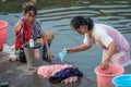 Chinese women doing laundry in Fenghuang