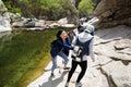 Chinese women having fun Royalty Free Stock Photo