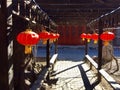 Chinese wooden corridor