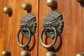 Chinese wooden door Royalty Free Stock Photo